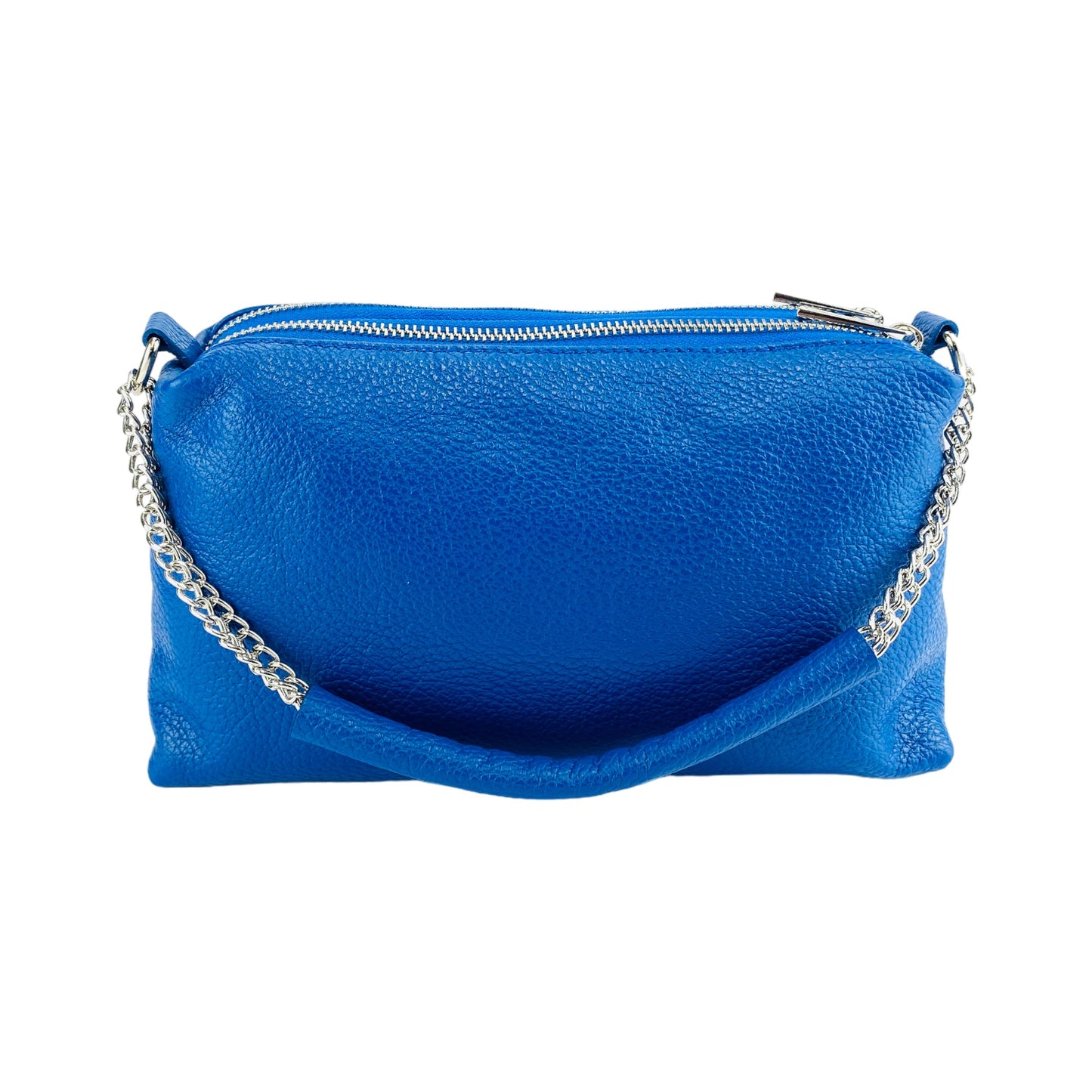 RB1025CH | Borsa Donna a Mano con doppia lampo in Vera Pelle Made in
