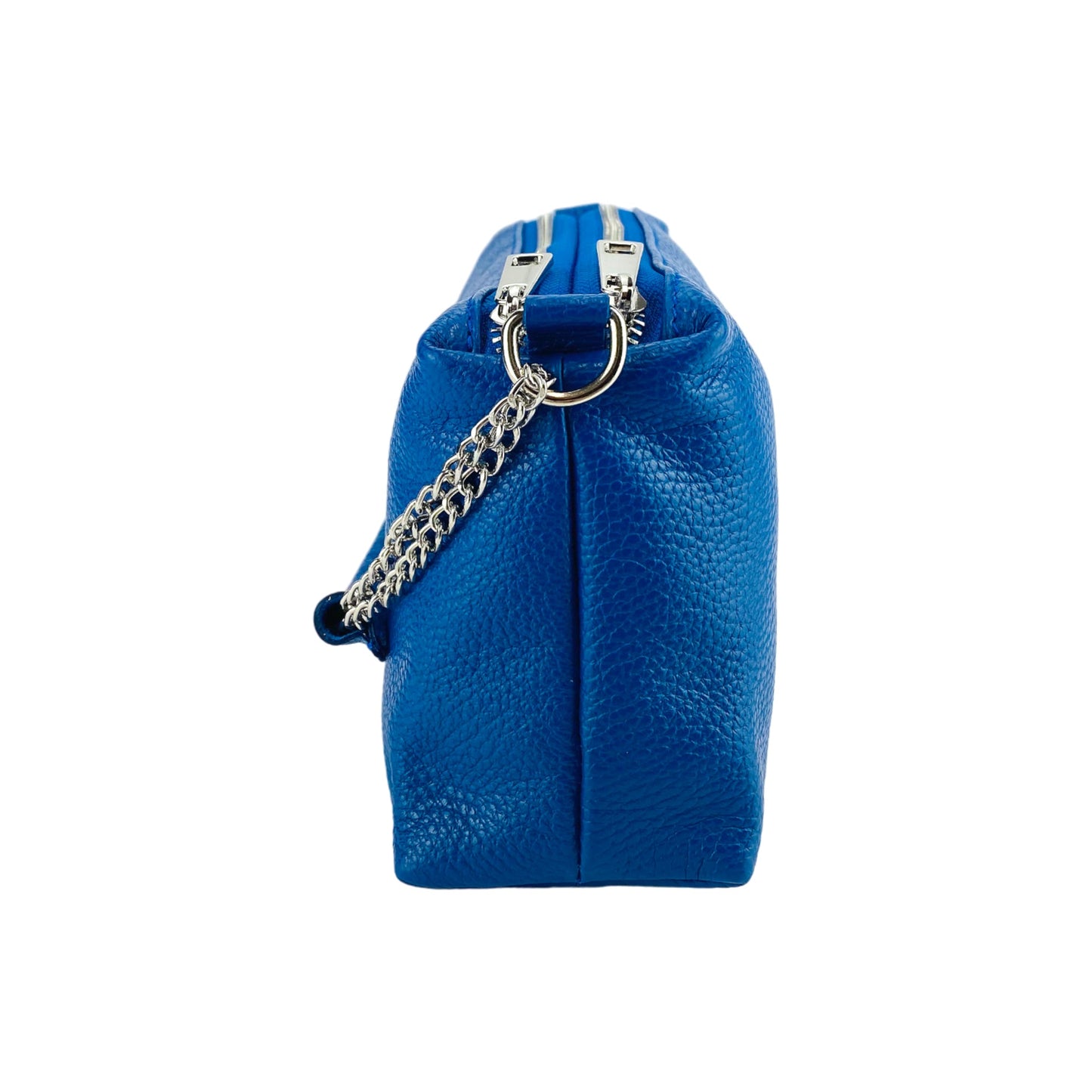 RB1025CH | Borsa Donna a Mano con doppia lampo in Vera Pelle Made in