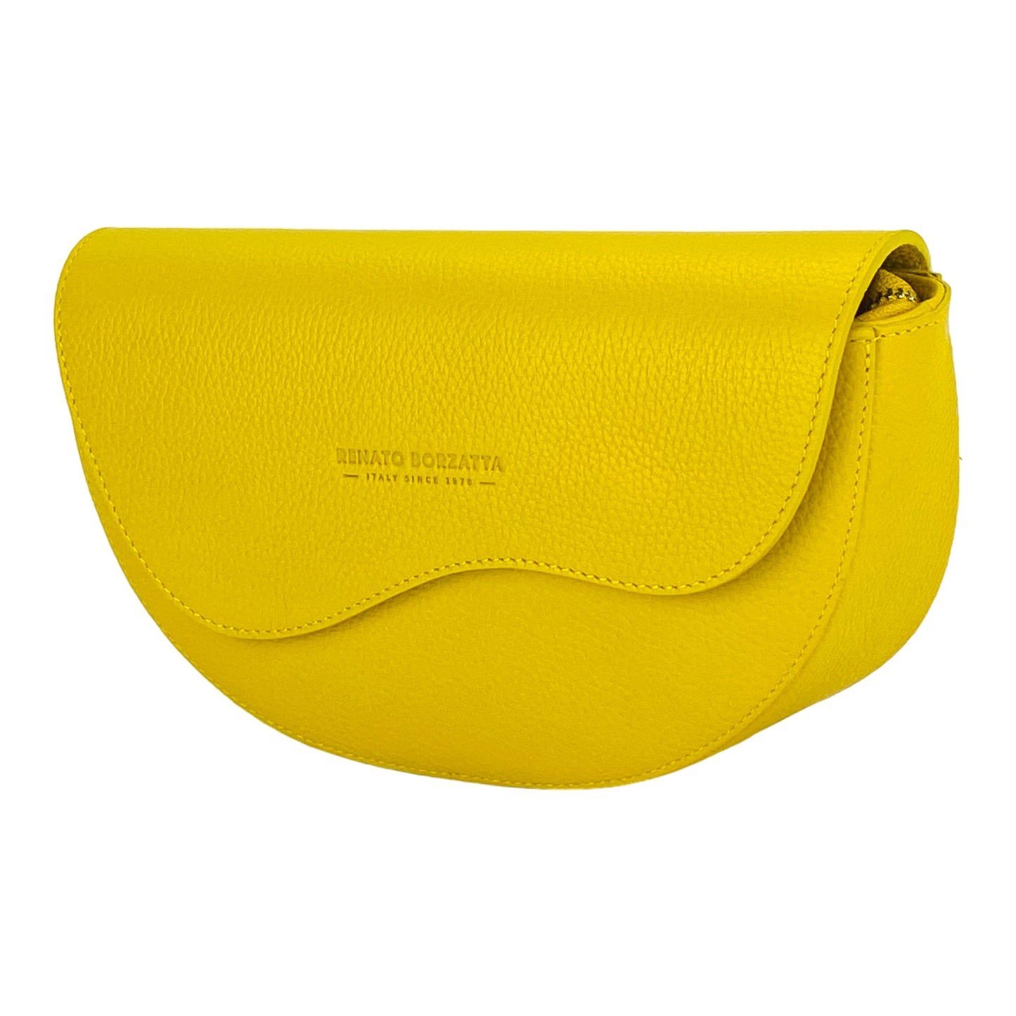 RB1027R | Borsa Donna a Bandoliera stondata in Vera Pelle Made in