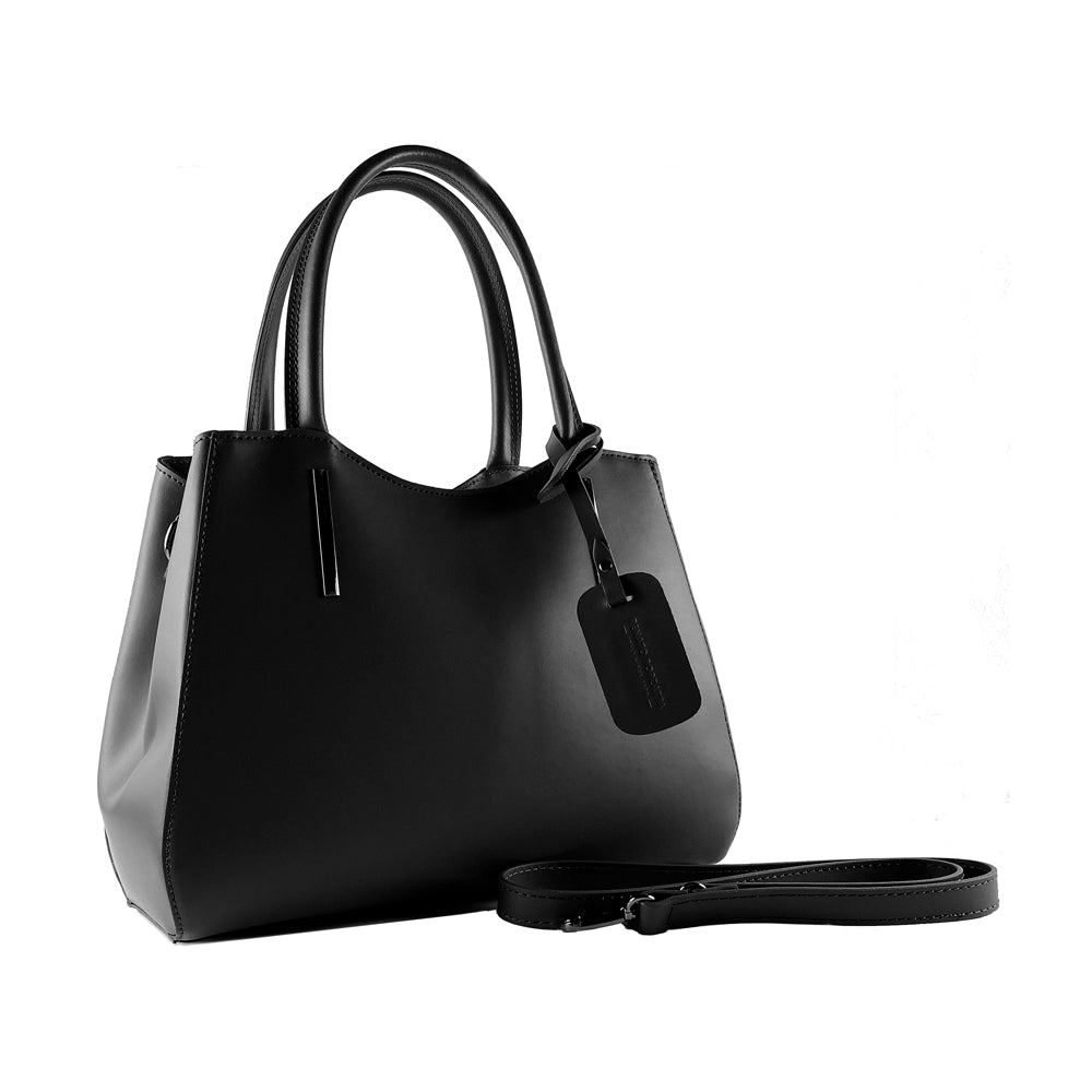 RB1004A | Borsa a Mano in Vera Pelle Made in Italy con Tracollina