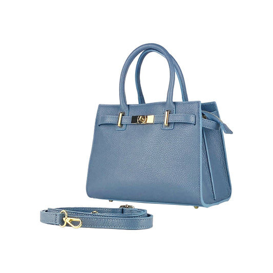 RB1016P | Borsa Donna a Mano in Vera Pelle Made in Italy con tracolla