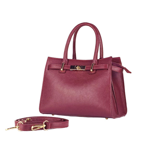RB1016X | Borsa Donna a Mano in Vera Pelle Made in Italy con tracolla