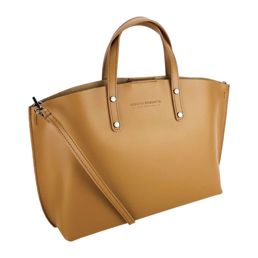 RB1024S  | Borsa Donna a Mano in Vera Pelle Made in Italy con tracolla