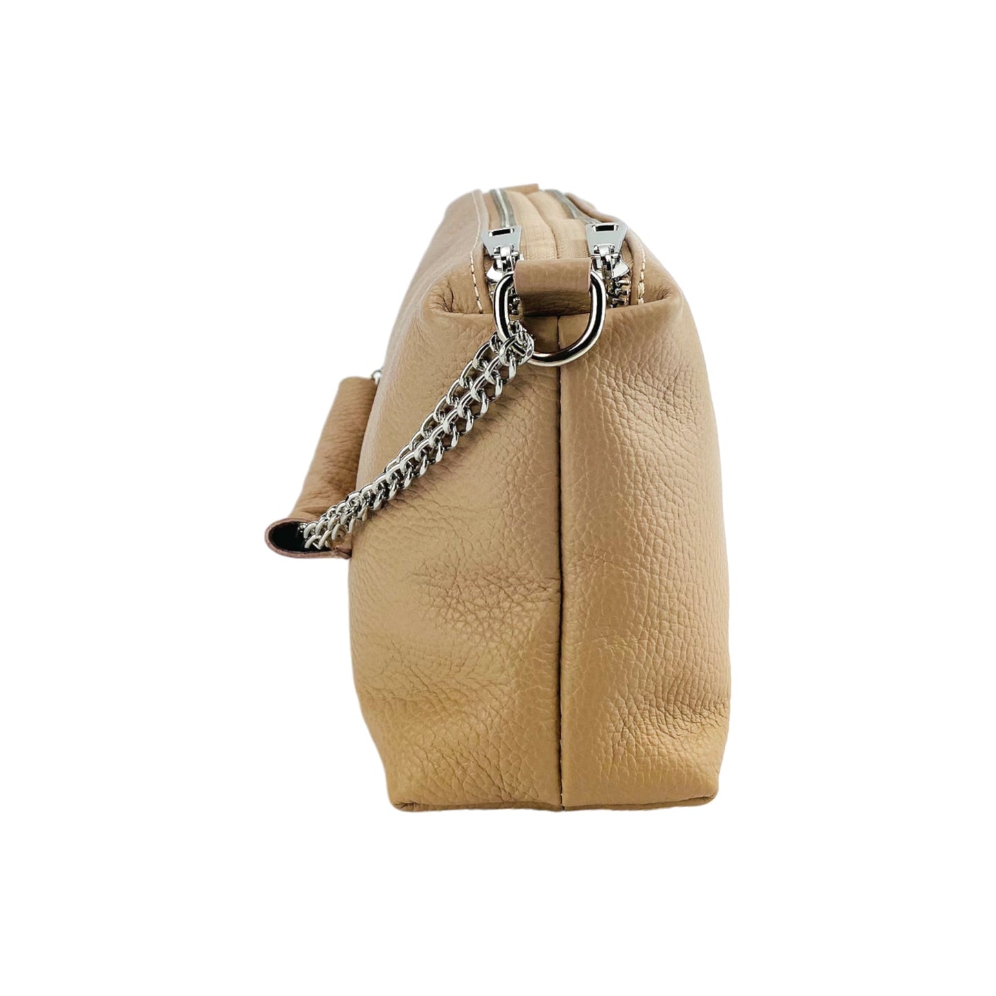 RB1025AU  | Borsa Donna a Mano con doppia lampo in Vera Pelle Made in